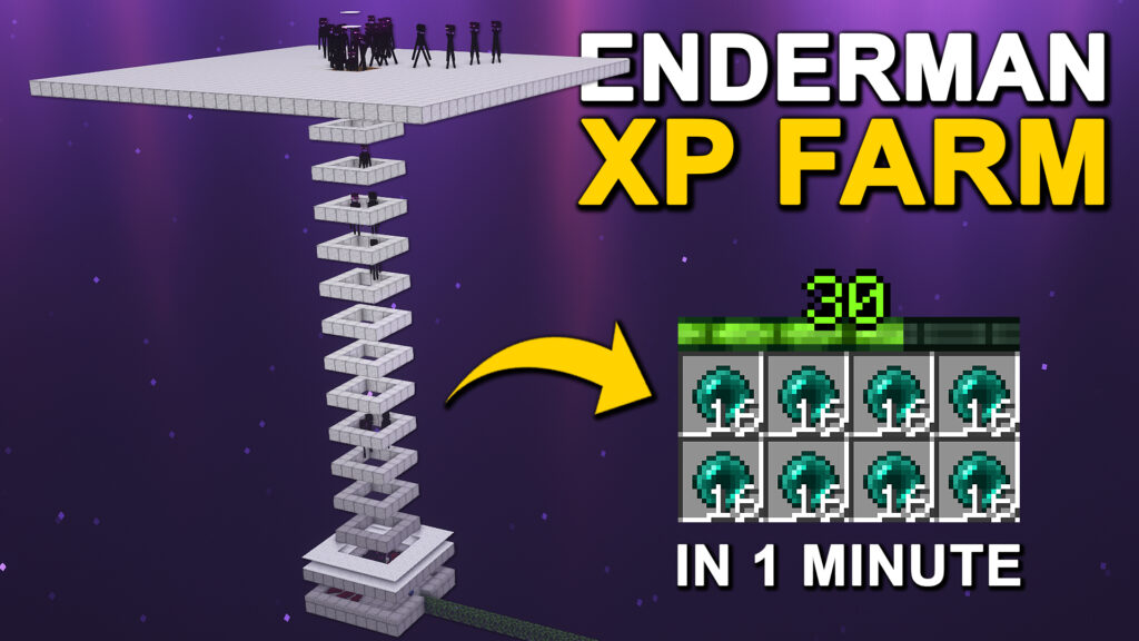 The BEST XP Enderman Farm in Minecraft 1.21!