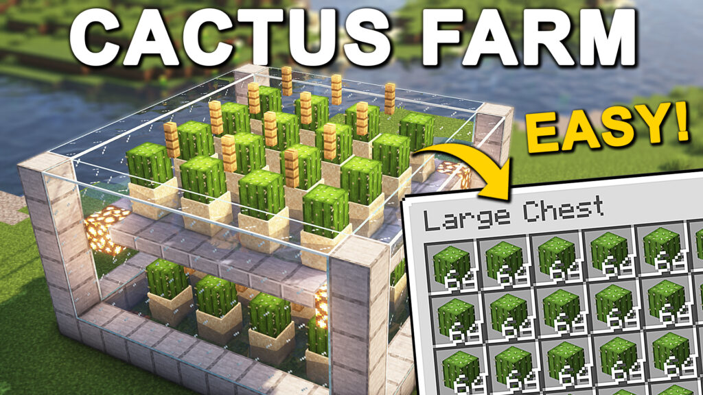 The EASIEST Cactus Farm in Minecraft 1.21!​